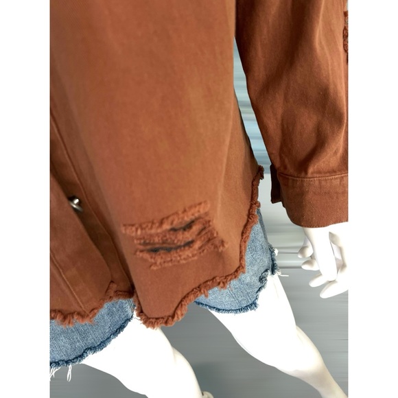 FANTASTIC FAWN distressed over sized top S M L - Picture 7 of 9